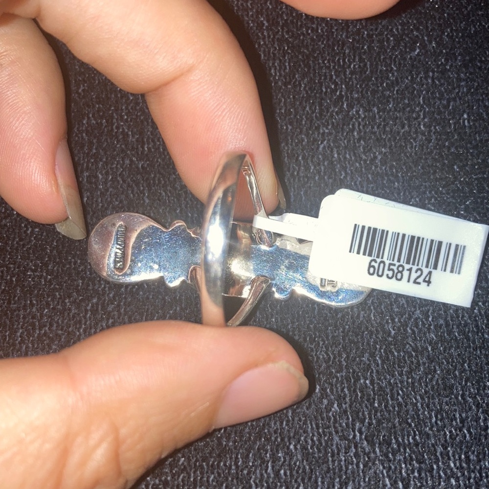 Santa Fe Turquoise Sterling Silver Ring - Picture 5 of 6